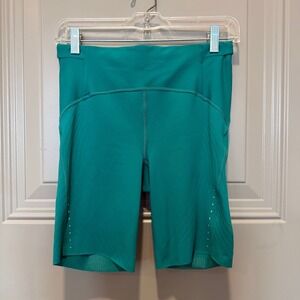 Lululemon SenseKnit Running High Rise Shorts Green Size 8